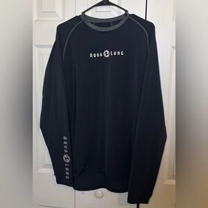 Men's Black Blue Long Sleeve Shirt